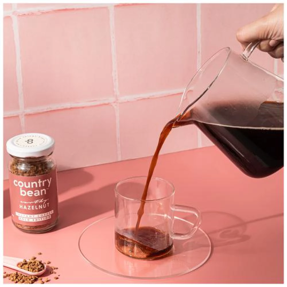 Country Bean Earthy Hazelnut Bold Instant Coffee - Arabica & Robusta Blend, 50 g Bottle-7.webp